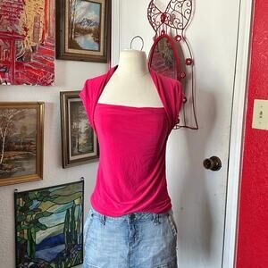 american city wear hot pink top